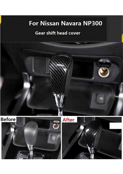 Nissan Navara Için NP300 2016-2019 Araç Karbon Klima Çıkış Havalandırma Çerçevesi Kapak ve Dişli Vardiya Knob Kafa Kapağı Trim (Yurt Dışından) fiyatları