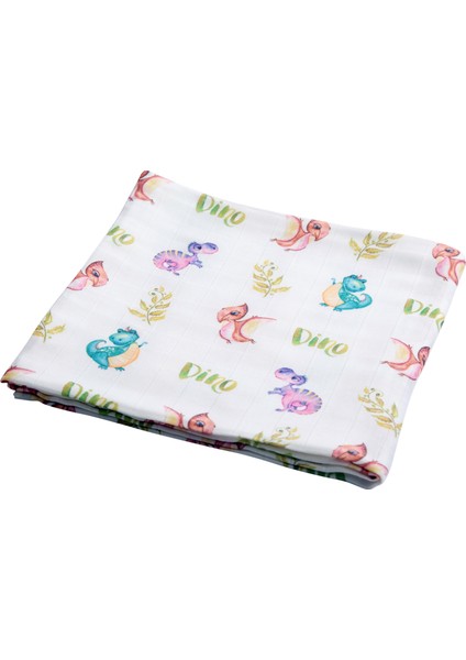 Çok Amaçlı Organik Müslin Örtü - Dino - 75 x 75 cm fırsatları