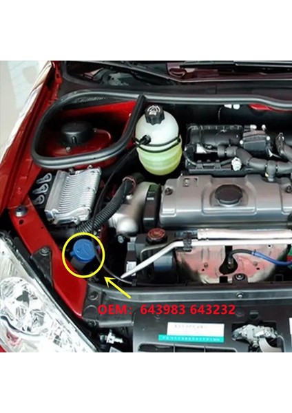 Peugeot 206 206CC 207 Citroen C2 Su Deposu Giriş Boru Cam Şişesi Tutucu 643983 643232 (Yurt Dışından) fiyatları