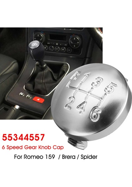 2x 6 Hızlı Mat Dişli Vites Düğmesi Kapağı Kapak Alfa Için Değiştirici Kol Kılıf Kapağı 159 Brera Spider 2005-2011 55344557 (Yurt Dışından) fiyatları