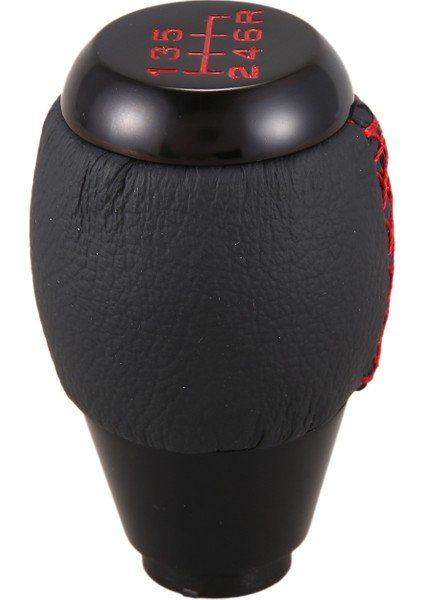 Honda Civic Ep3 Ej Fd Fa Sı Için 6 Hızlı Manuel Kırmızı Dikiş Siyah Deri Dişli Vardiyası Düğmesi (Yurt Dışından) fırsatları