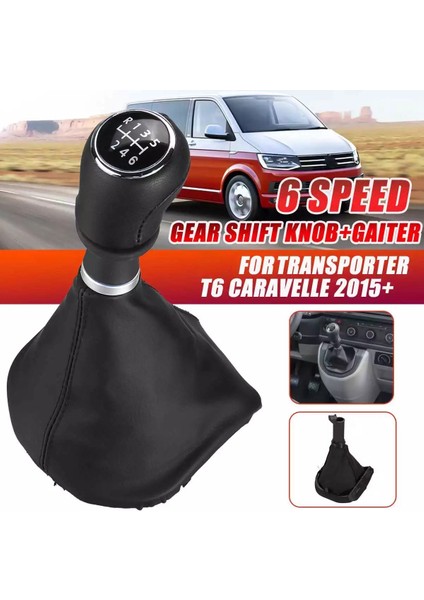 6 Hızlı Dişli Değiştirme Düğmesi Deri Yürüyüşçi Önyükleme Kapağı Değiştiren Kol Tutma Çubuğu -Transporter T6 Caravelle 2015+ (Yurt Dışından) fiyatları