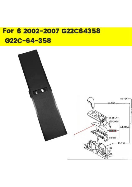 Mazda 6 2002-2007 Seçici Toz Kapağı G22C64358 (Yurt Dışından) fiyatları
