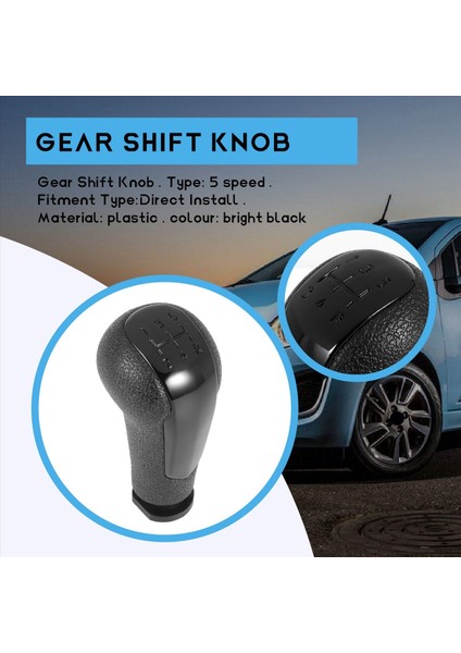 Chevrolet Spark 2011-2016 Parlak Siyah Için 5 Hızlı Dişli Vites Düğmesi Kollu Tutucu Çubuk (Yurt Dışından) fırsatları