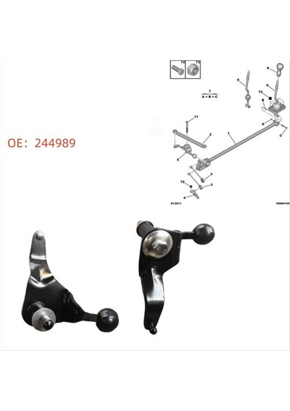 Peugeot 206 207 C2 Şanzıman Vardiya Mekanizması Vardiya Kontrol Çubuğu Destek Vardiya Koltuk Kafası Kafası 244989 2449C0 (Yurt Dışından) indirimleri