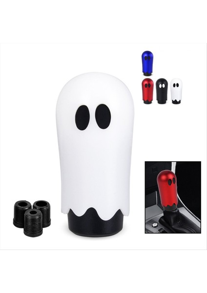 Araba Gear Vites Knob Cadılar Bayramı Tarzı Hayalet Vites Düğmesi 3 Adaptör M8/10/12 Kişiselleştirilmiş Yaratıcılık Araç Dekorasyonu A (Yurt Dışından) fiyatları