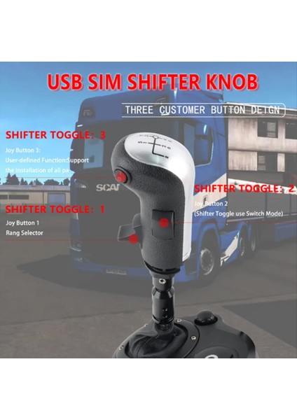 Est2 Vites Değiştirici USB Oyunu 18 Dişli Değiştirici Knob 3 Anahtar Logitech G923 G29 G27 G25 TH8A (Yurt Dışından) fırsatları