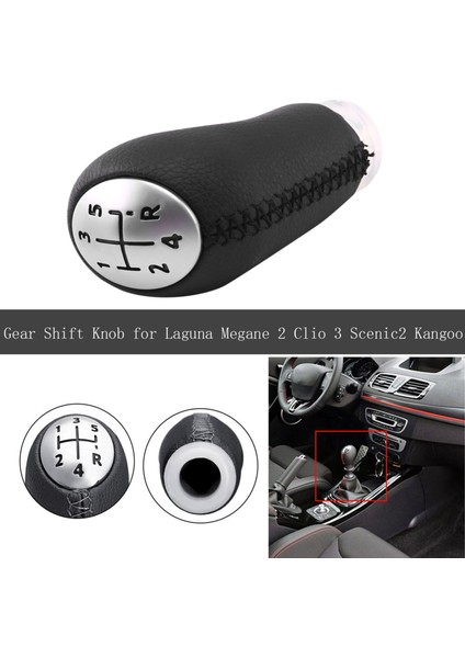 Renault Laguna Megane 2 Clio 3 2003-2009 Için 5 Hızlı Dişli Düğmesi Deri Kafa Çubuğu (Yurt Dışından) fiyatları