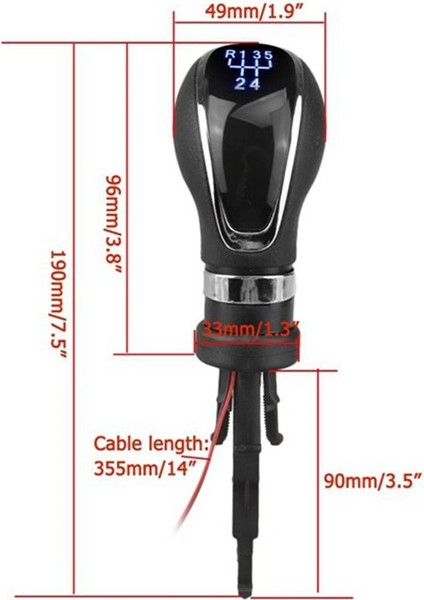 5 Hızlı Dişli Değiştirme Düğmesi Deri Değiştiren Kol Saplama Buick Excelle Gt/xt Opel Astra 09-14 (Yurt Dışından) modelleri