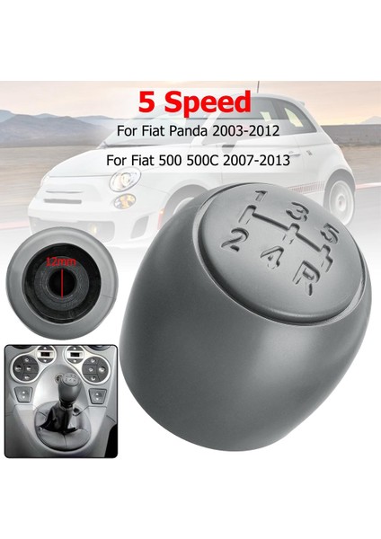 5 Hızlı Dişli Çubuk Vites Değiştirici Düğmesi Fiat Için Hentbol 500 500C 2007-2013 Panda 2003-2012 (Yurt Dışından) fiyatları