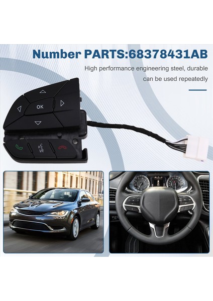 Araç Direksiyon Simidi Anahtarı Ses Ayarı Düğmesi 68378431AB Chrysler 200 300 Pacifica Jeep Cherokee Dodge Şarj Cihazı (Yurt Dışından) indirimleri