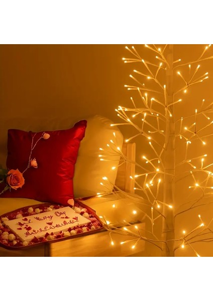 1.5 Metre 232 Led'li Beyaz Yılbaşı Ağacı White Christmas Tree Noel Ağacı LED Işıklı Ağacı 150CM fırsatları