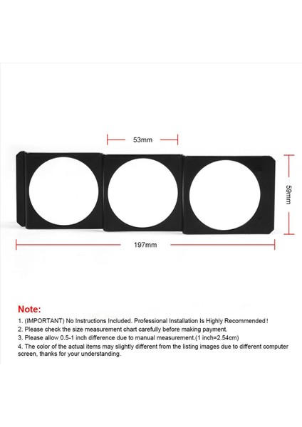 2x Üçlü 52MM x 3 Gauge Tutucu Pod Paneli - Standart Stereo Radyo Yuvası Tek Din Universal (Yurt Dışından) fırsatları