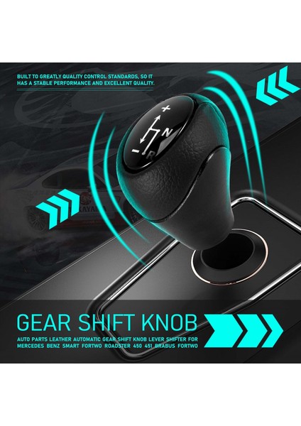 Otomatik Parçalar Deri Otomatik Dişli Vites Knob Kolu Mercedes Benz Smart Fortwo Roadster 450 451 Brabus Fortwo (Yurt Dışından) indirimleri