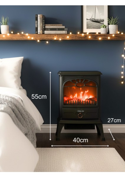 Elektrikli Şömine, Soba 1500W Isıtıcı Fan, Alev Efektli Tpl-A1-5 fiyatları