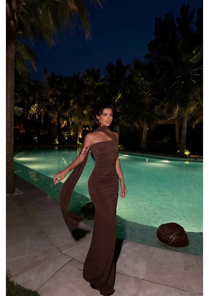 Kahverengi Coraline Çok Çeşit Bağlamalı Elbise ATE-2838 modelleri