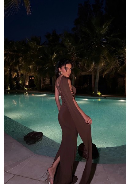 Kahverengi Coraline Çok Çeşit Bağlamalı Elbise ATE-2838 indirimleri