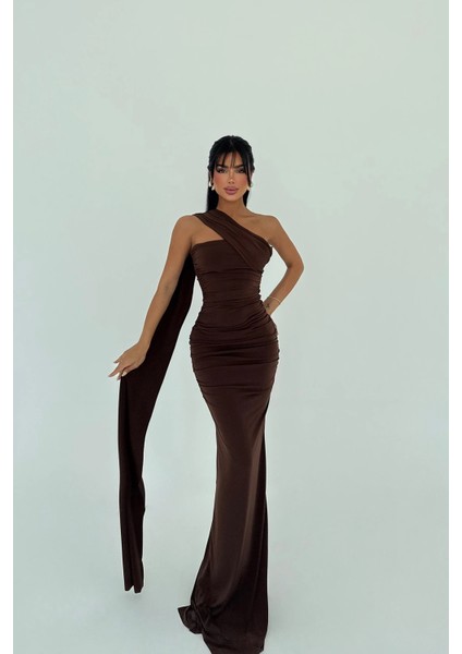 Kahverengi Coraline Çok Çeşit Bağlamalı Elbise ATE-2838