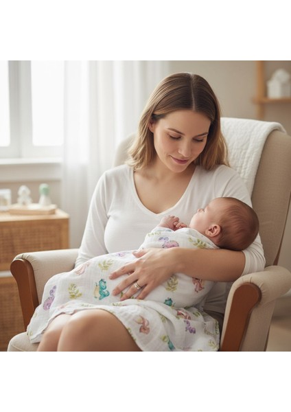 Çok Amaçlı Organik Müslin Örtü - Dino - 75 x 75 cm indirimleri