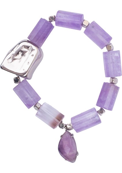 Mor Denge Ametist ve Ametrin Doğal Taş Bileklik fiyatları