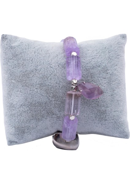 Mor Denge Ametist ve Ametrin Doğal Taş Bileklik modelleri