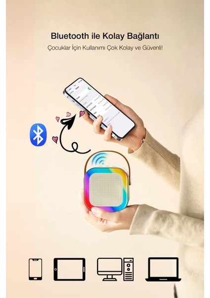 Bluetooth Karaoke Mikrofon ve Taşınabilir Hoparlör | Çok Işlevli Müzik Çalar, Çocuk ve Yetişkin Için indirimleri