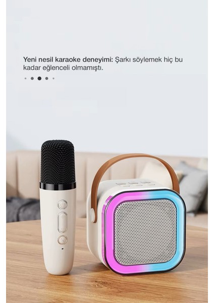 Bluetooth Karaoke Mikrofon ve Taşınabilir Hoparlör | Çok Işlevli Müzik Çalar, Çocuk ve Yetişkin Için