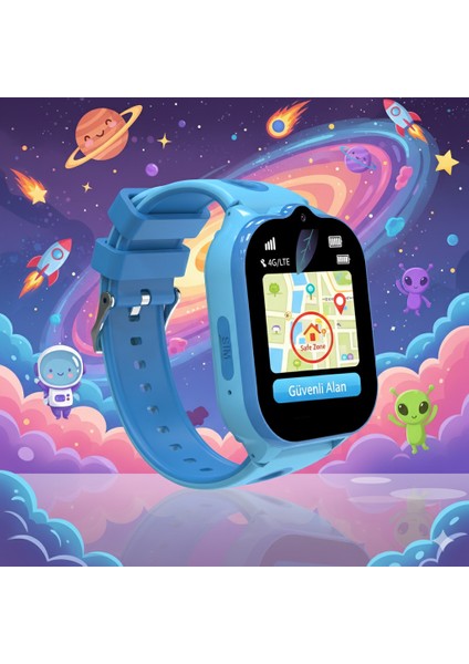 KN8101 M Akıllı Çocuk Saati 4g Sim Kart Destekli Görüntülü Görüşme Özelliği modelleri