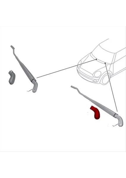 Bmw Mini Cooper R56 R57 R55 R50 R52 R53 Için Yeni Li Araba Ön Cam Silecek Kolu Kapak Kapağı 61617248409 (Yurt Dışından) indirimleri