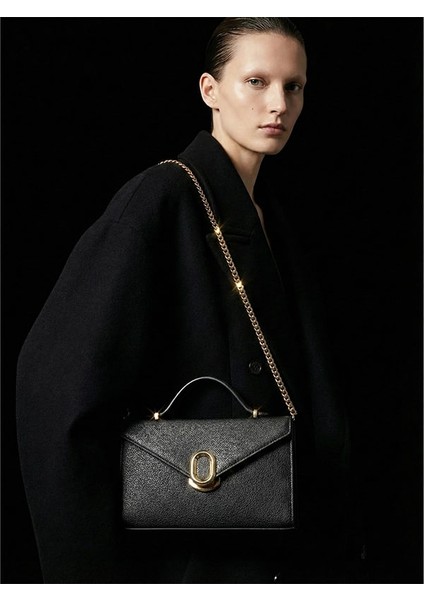 Lüks Zincir Askılı Hakiki Deri Çanta