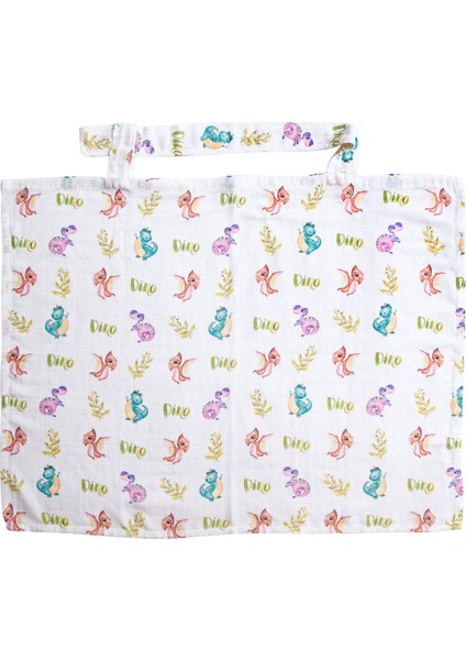 Organik Kumaş Emzirme Önlüğü - Dino