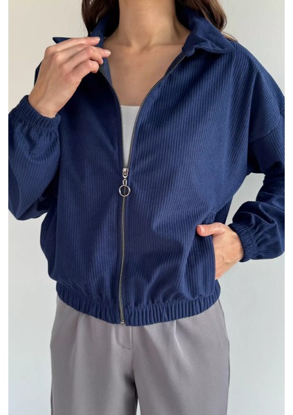 Fermuarlı Fitilli Kadife Ceket P-00019253 modelleri