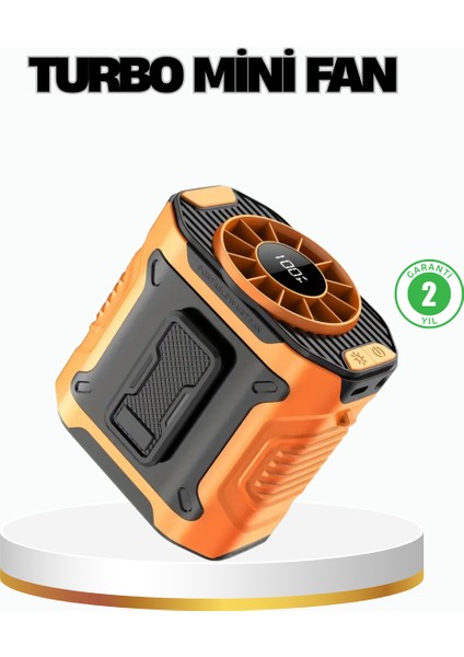 Turbo Mini Taşınabilir Fan – 100 Kademeli Dijital Hız Kontrolü ve Type-C Şarj - FEİ7852-730