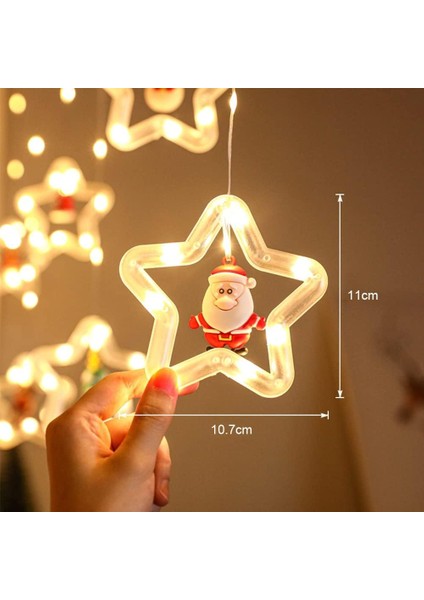 3 Metre 10'lu Yılbaşı Aydınlatma Noel Dekorasyon Işıkları LED Christmas Curtain Lights 8 Mod modelleri