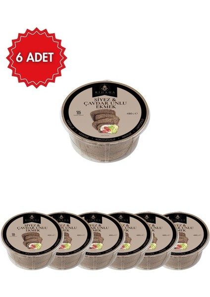 6'lı Siyez ve Çavdar Unlu Ekmek 6X480 gr - Doğal Lif Kaynağı Sağlıklı Paket