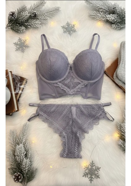 Dantelli Destekli Bralet Takım