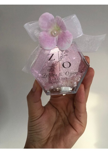 Islak Ortanca Kurdeleli Altıgen Cam Kolonya Söz, Nişan, Düğün, Kına, Nikah, Doğum Hediyelik 10 Adet fiyatları