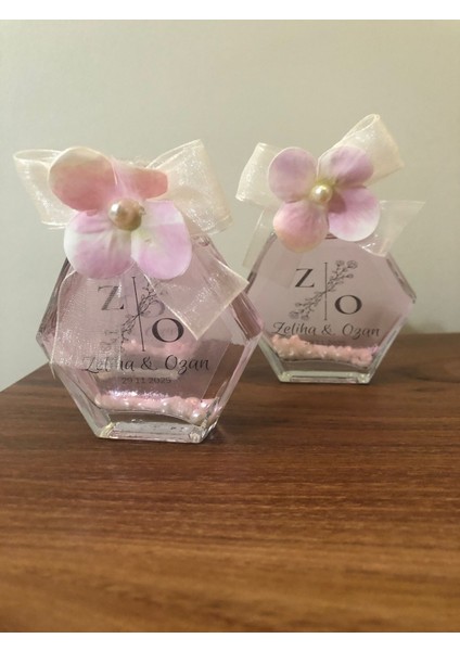 Islak Ortanca Kurdeleli Altıgen Cam Kolonya Söz, Nişan, Düğün, Kına, Nikah, Doğum Hediyelik 10 Adet fırsatları