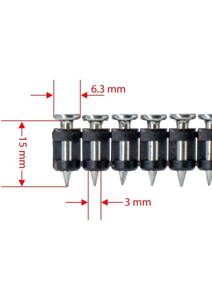 Gzt-15 Çelik Zemin Çivisi 15 mm (Gaz Dahil 1000LI Paket) modelleri