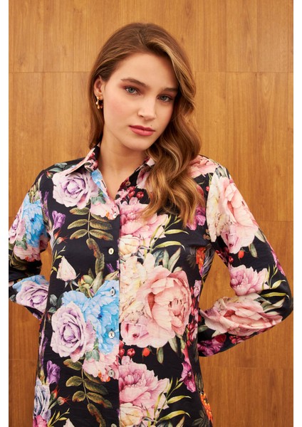 Çok Renkli Desenli Parlak Tunik fırsatları