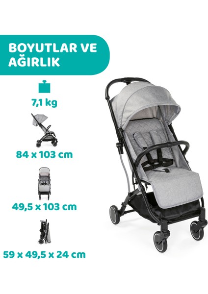 Trolley Me Bebek Arabası Light Grey fırsatları