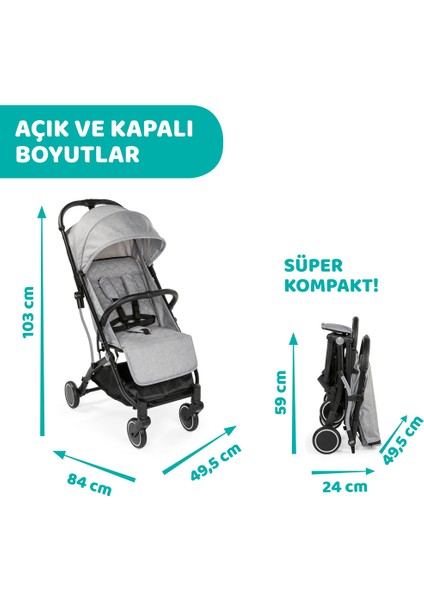 Trolley Me Bebek Arabası Light Grey indirimleri