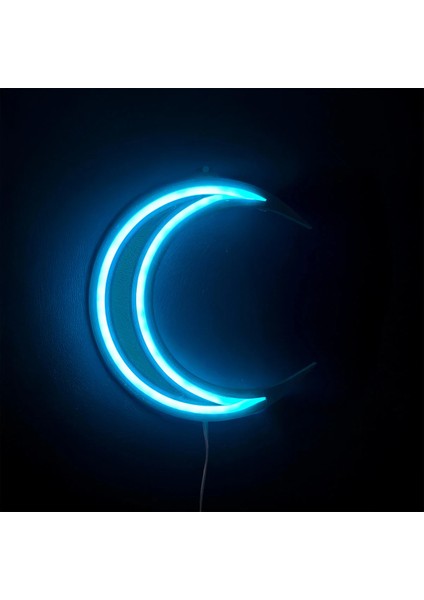 Hilal (Ay) Neon LED 3D Baskı 25 cm