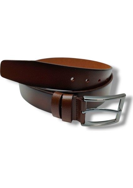 K120-26 Hakiki Baskı Deri Erkek Kemer 115 cm