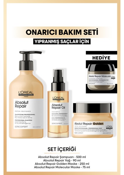 Serie Expert Absolut Repair Yoğun Onarıcı Saç Bakım Seti fiyatları
