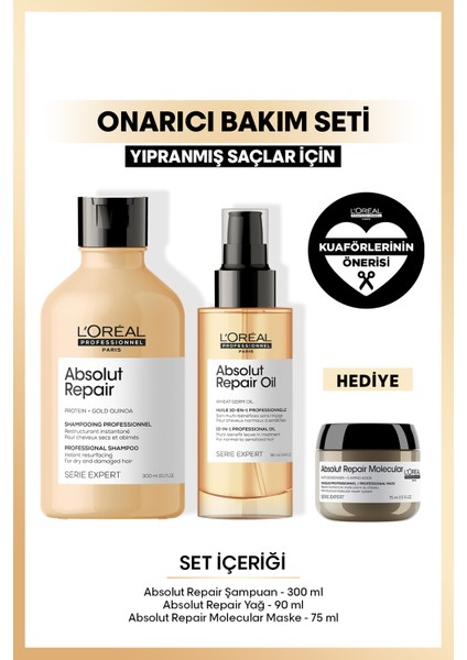 Serie Expert Absolut Repair Onarıcı Bakım Seti 300 ml Yıpranmış Saçlar İçin fiyatları