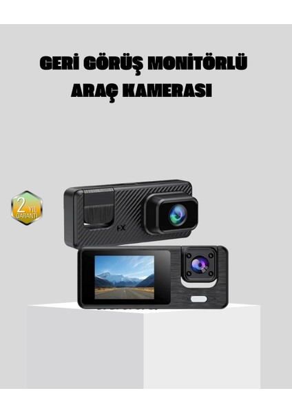 Full Hd 3'lü Araç Kamerası Geri Görüş Destekli Park Modlu 1080P Dvr - FEİ2178-9469