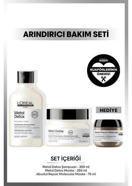 Serie Expert Metal Detox Arındırıcı Şampuan 300 ml – Glicoamine ve Ionene İçeren, İşlem Görmüş Saçlar İçin