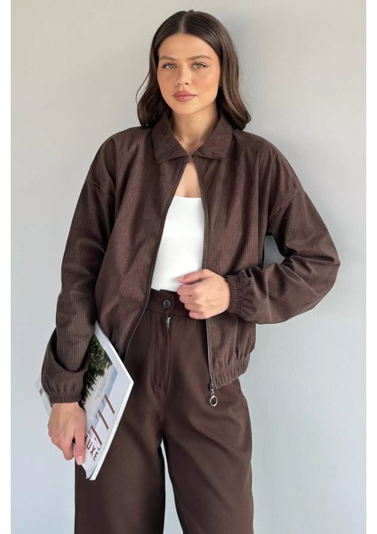 Fermuarlı Fitilli Kadife Ceket P-00019253 fiyatları
