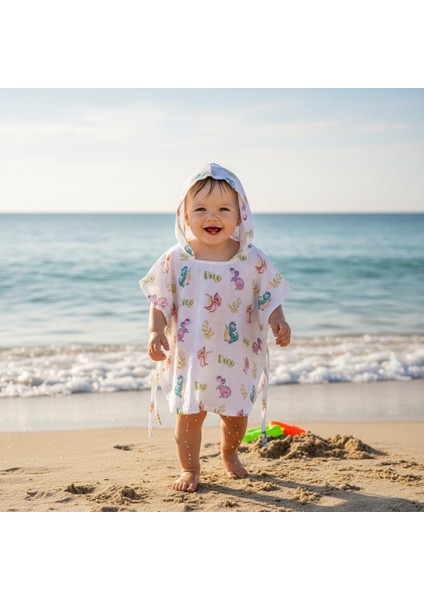 Organik Müslin Panço Bornoz - Dino 1-3 Yaş modelleri